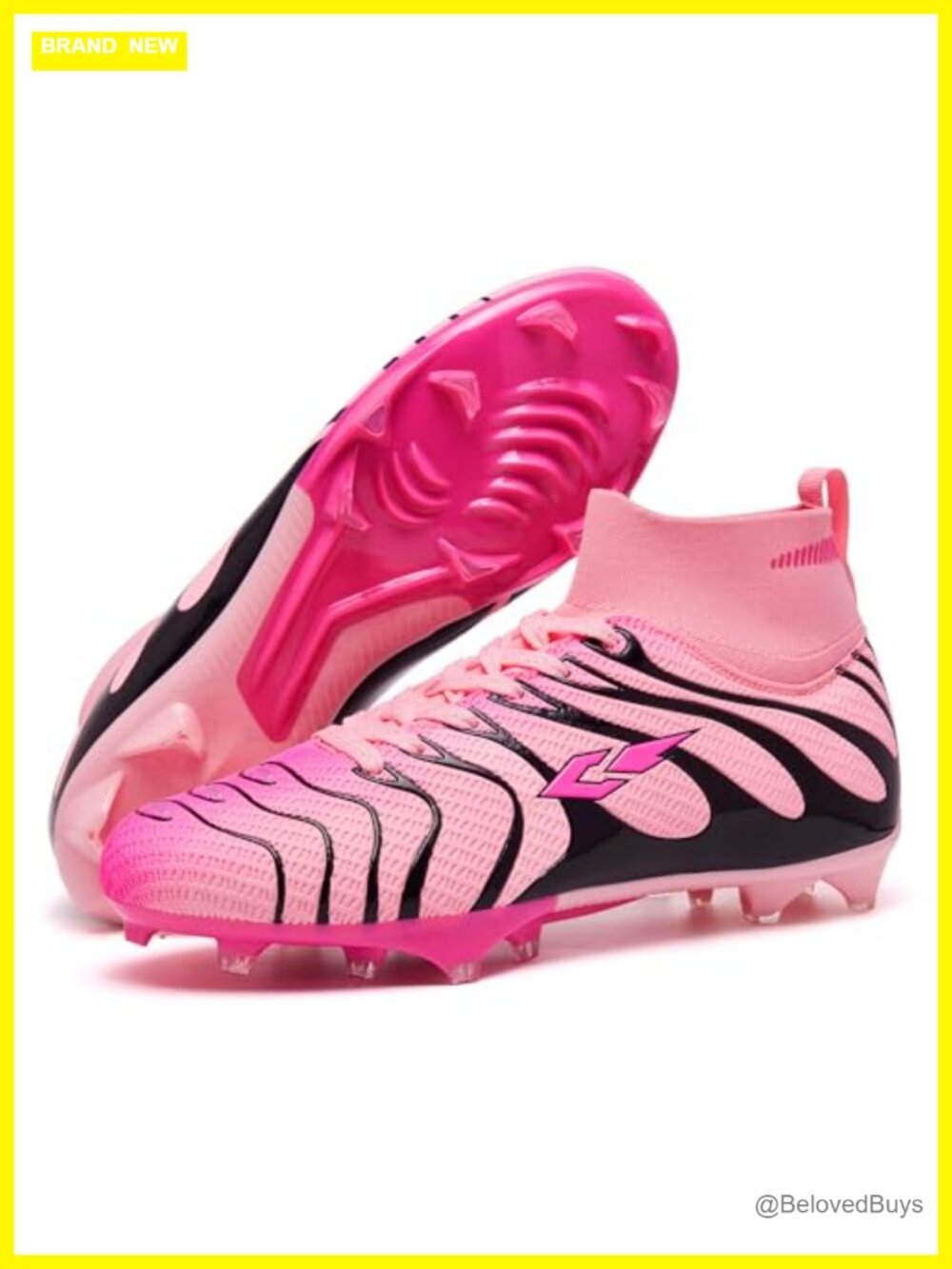 High-Top Soccer Cleats Ankle Support Lightweight Non-Slip Turf Training